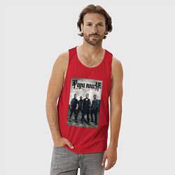 Майка мужская хлопок Papa Roach all, цвет: красный — фото 2