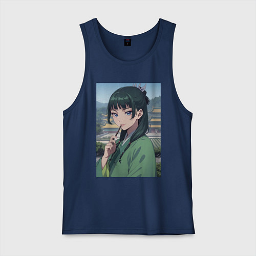 Мужская майка Монолог фармацевта Маомао детектив / Тёмно-синий – фото 1