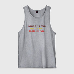 Майка мужская хлопок Mankind is dead Ultrakill, цвет: меланж