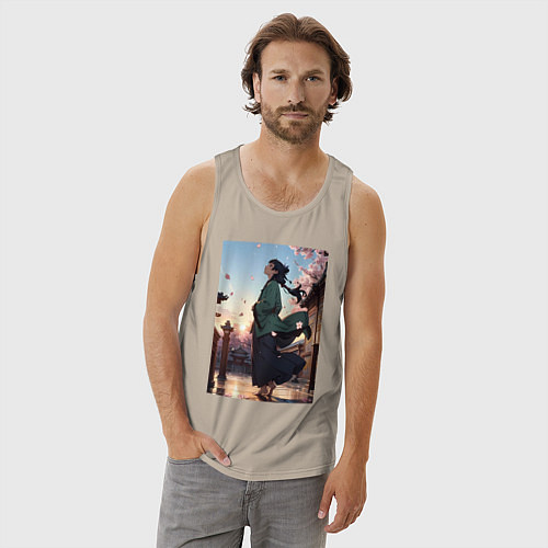 Мужская майка Монолог фармацевта Маомао во дворце / Миндальный – фото 3