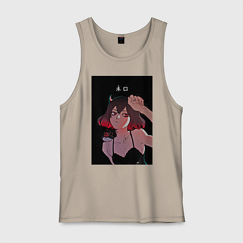 Мужская майка Чёрный клевер неро / Миндальный – фото 1