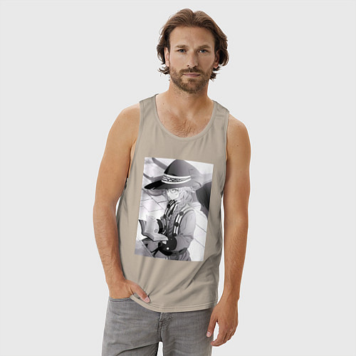 Мужская майка Реинкарнация безработного Рокси Мигурдия учитель м / Миндальный – фото 3