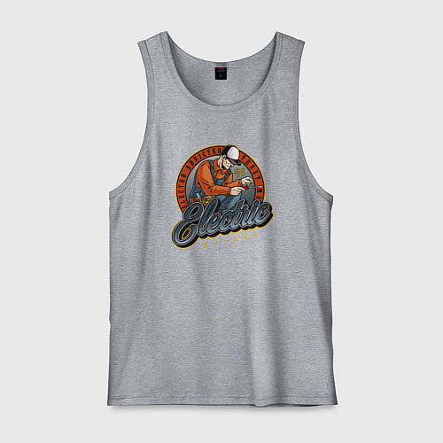 Мужская майка Electro addicted trust me / Меланж – фото 1