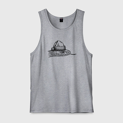 Мужская майка Змей новогодний / Меланж – фото 1