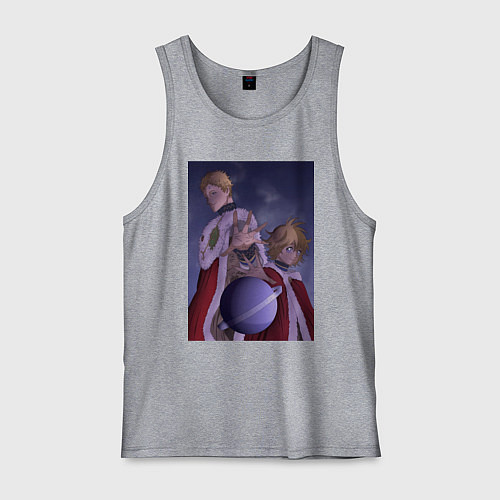 Мужская майка Чёрный клевер Юлиус король магов / Меланж – фото 1