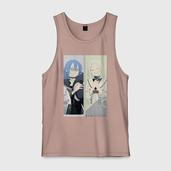 Майка мужская хлопок Реинкарнация безработного Рокси Мигурдия Сильфиетт, цвет: пыльно-розовый