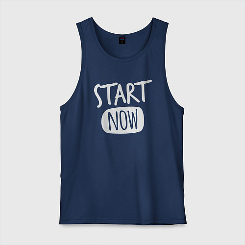 Мужская майка Начать сейчас / Тёмно-синий – фото 1