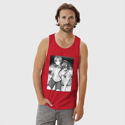 Майка мужская хлопок Реинкарнация безработного Эрис Бореас Грейрат Руде, цвет: красный — фото 2