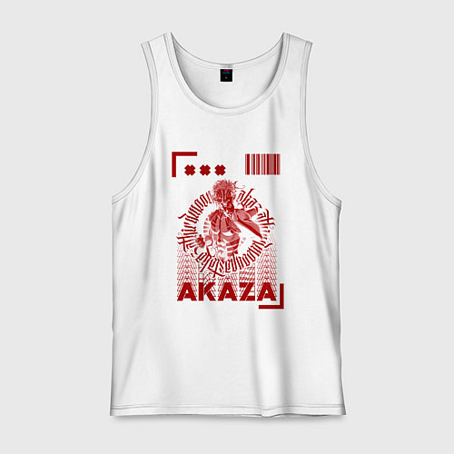 Мужская майка Demon Slayer - Akaza / Белый – фото 1