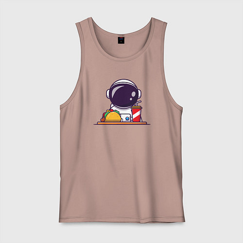 Мужская майка Космический фастфуд / Пыльно-розовый – фото 1