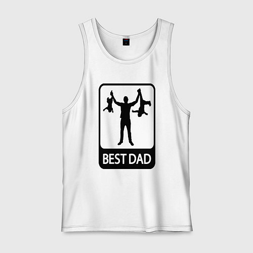 Мужская майка Best dad / Белый – фото 1