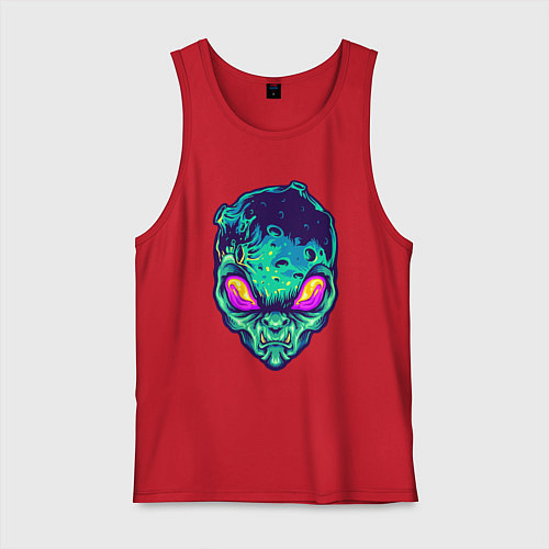 Мужская майка Лунный пришелец / Красный – фото 1