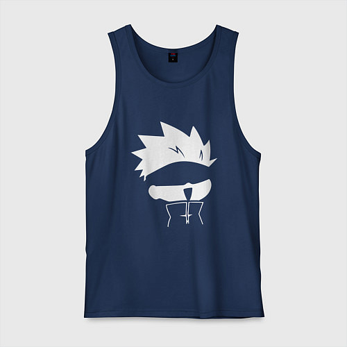 Мужская майка Сатору Годжо аниме / Тёмно-синий – фото 1