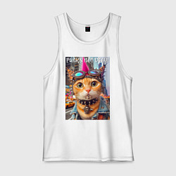Мужская майка Котёнок панк музыкант из Нью-Йорка - нейросеть