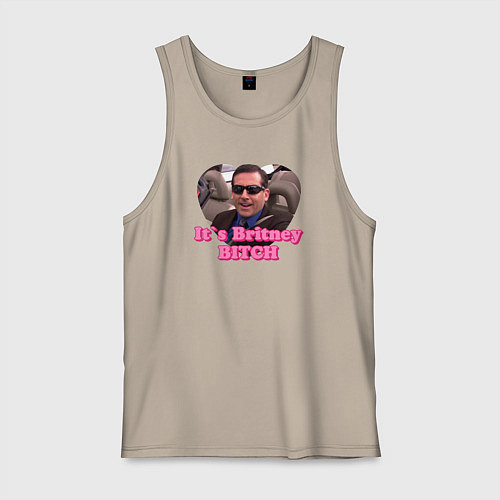 Мужская майка Michael Scott its Breatney B*tch - the office / Миндальный – фото 1