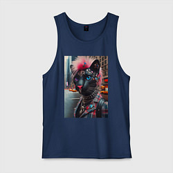 Мужская майка Голубоглазая пантера модница из Нью-Йорка - нейрос