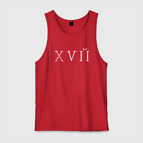 Мужская майка Римские цифры / Красный – фото 1
