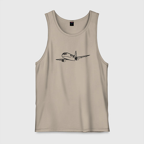 Мужская майка Суперджет-100 черный / Миндальный – фото 1