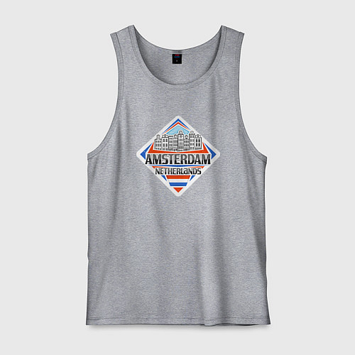 Мужская майка Амстердам Нидерланды / Меланж – фото 1