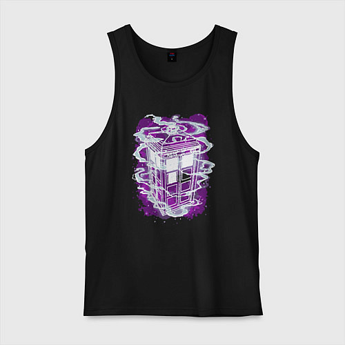 Мужская майка Tardis violet / Черный – фото 1