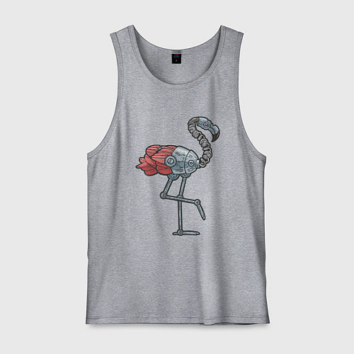 Мужская майка Робот фламинго / Меланж – фото 1