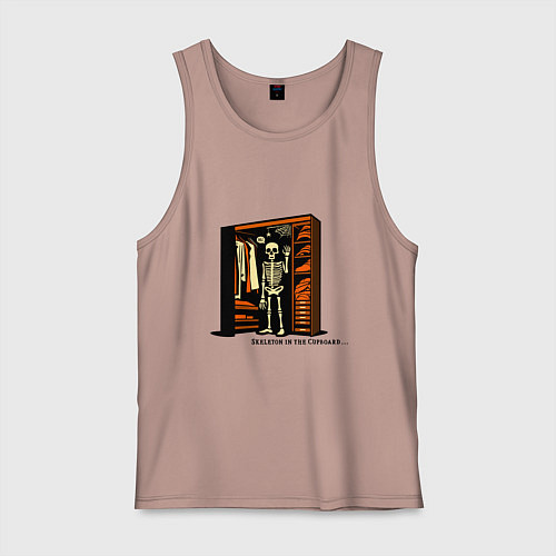 Мужская майка Скелет в шкафу / Пыльно-розовый – фото 1