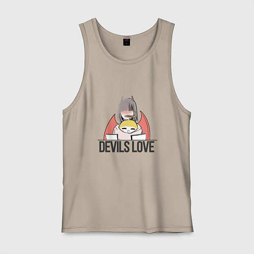 Мужская майка Ангелок и демон / Миндальный – фото 1