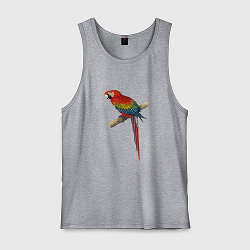 Мужская майка Попугай ara macaw / Меланж – фото 1