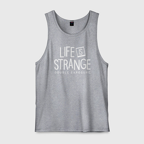 Мужская майка Life is strange double exposure logo / Меланж – фото 1