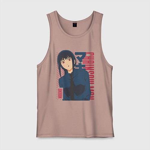 Мужская майка Человек-бензопила Макима Makima / Пыльно-розовый – фото 1