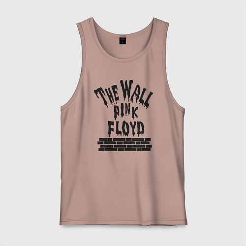 Мужская майка Пинк Флойд стена рок / Пыльно-розовый – фото 1