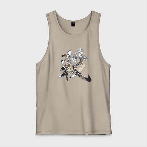 Мужская майка Столп Ветра Санеми Шинадзугава Клинок рассекающий / Миндальный – фото 1