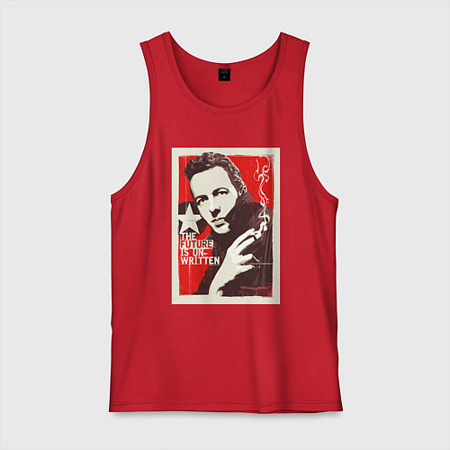 Мужская майка Joe Strummer of the Clash / Красный – фото 1