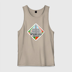 Майка мужская хлопок Порту - Португалия, цвет: миндальный