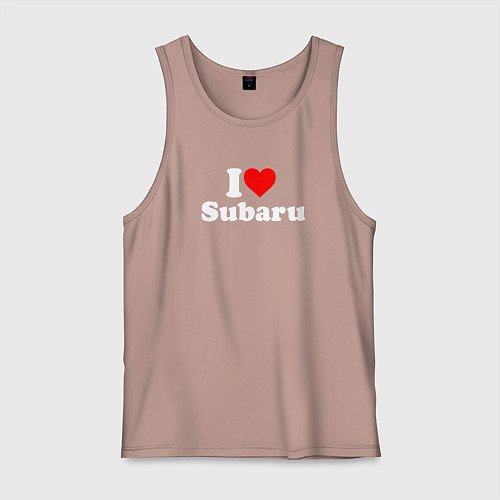 Мужская майка I love Subaru sport / Пыльно-розовый – фото 1