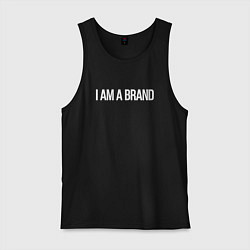 Майка мужская хлопок I am a brand, цвет: черный