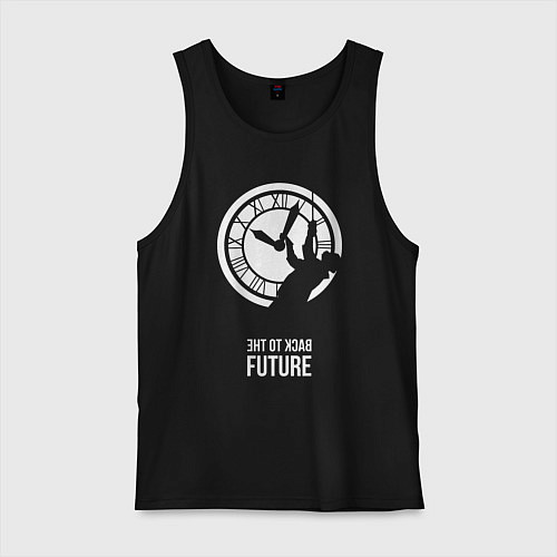 Мужская майка Back to the future clocks / Черный – фото 1