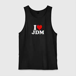 Майка мужская хлопок I love JDM, цвет: черный