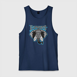 Майка мужская хлопок Elephants team, цвет: тёмно-синий