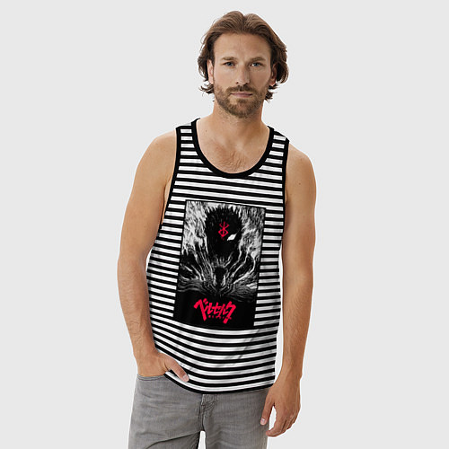 Мужская майка Berserker knight / Черная тельняшка – фото 3