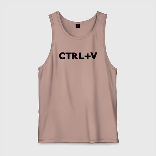 Мужская майка Иностранная надпись cntrl v / Пыльно-розовый – фото 1