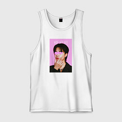 Майка мужская хлопок Чимин BTS, цвет: белый