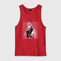 Майка мужская хлопок Darling in the FranXX Милый из Франкса, цвет: красный