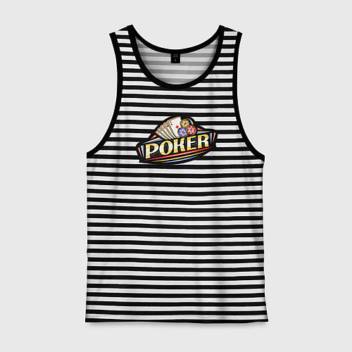 Мужская майка Покер / Черная тельняшка – фото 1