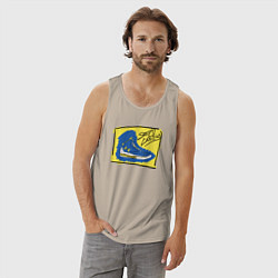 Майка мужская хлопок Steph Curry shoes, цвет: миндальный — фото 2