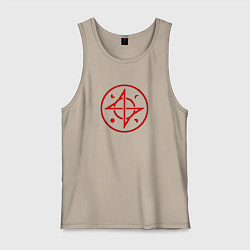 Майка мужская хлопок Ateez лого, цвет: миндальный