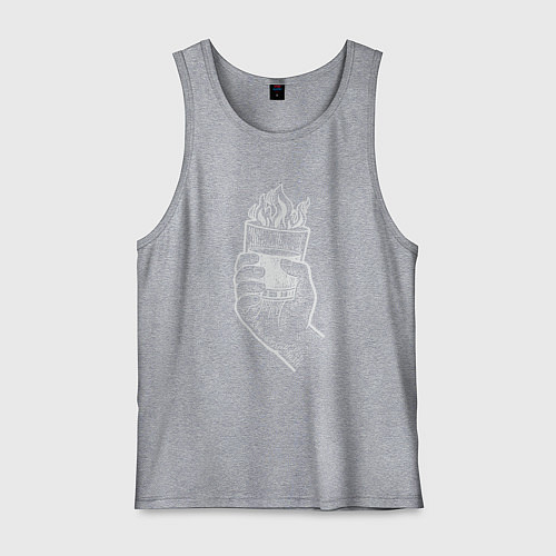 Мужская майка Виски в огне / Меланж – фото 1