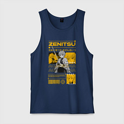 Майка мужская хлопок Зеницу Клинок рассекающий демонов стиль, цвет: тёмно-синий