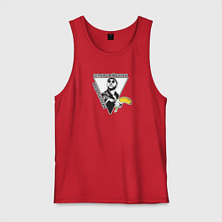 Майка мужская хлопок Мужчина с бананом-отдам свой банан, цвет: красный