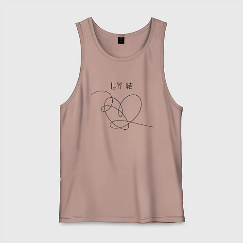 Мужская майка BTS Love / Пыльно-розовый – фото 1